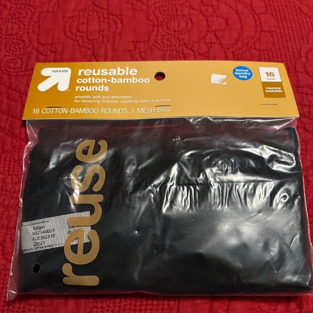 Black Reusable Cotton-Bamboo Rounds